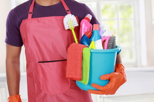 Greenwich Carpet Cleaners van and recycling materials in a sustainable service setting