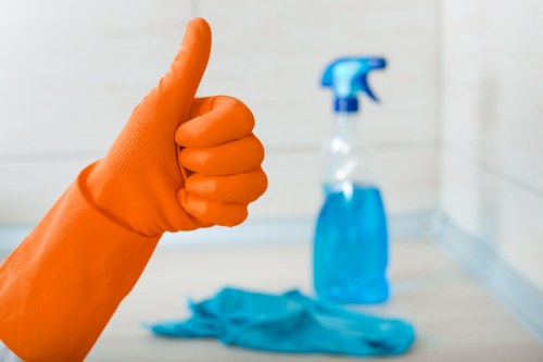 Detailed cleaning of hard-to-reach areas in a Greenwich home